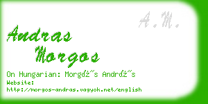 andras morgos business card